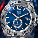 TAG Heuer Formula 1 WAZ2014.BA0842 blue dial small-seconds macro