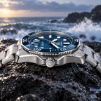 TAG Heuer Aquaracer WBP201B.BA0632 stainless steel case crown and bezel side profile