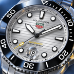 TAG Heuer Aquaracer WBP201C.BA0632 silver dial and black ceramic bezel macro