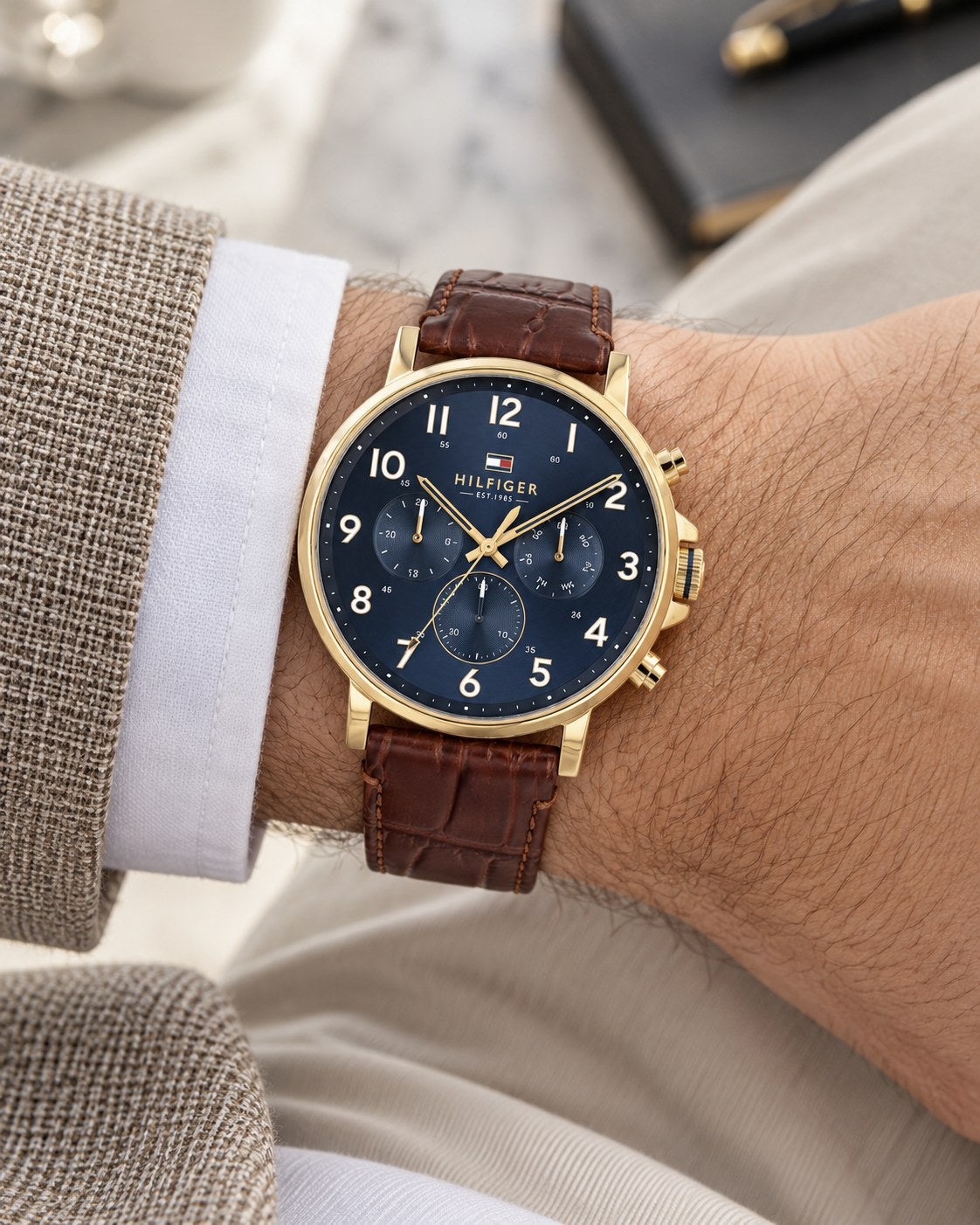 Tommy Hilfiger watch 1710380 worn on wrist