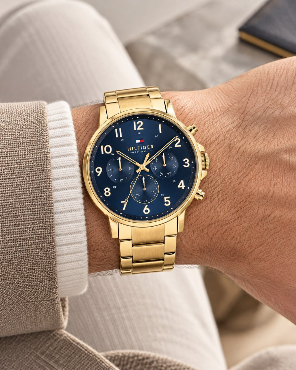 Tommy Hilfiger watch 1710384 worn on wrist