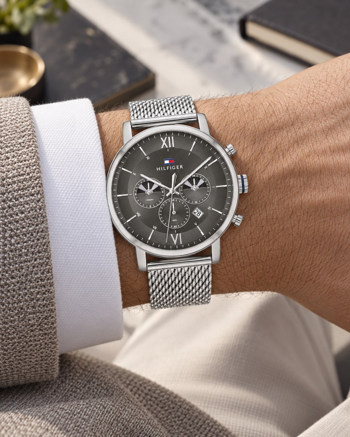 Tommy Hilfiger watch 1710396 worn on wrist