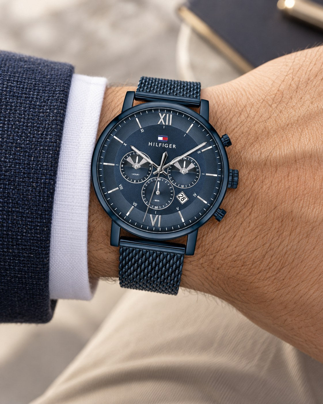 Tommy Hilfiger watch 1710397 worn on wrist