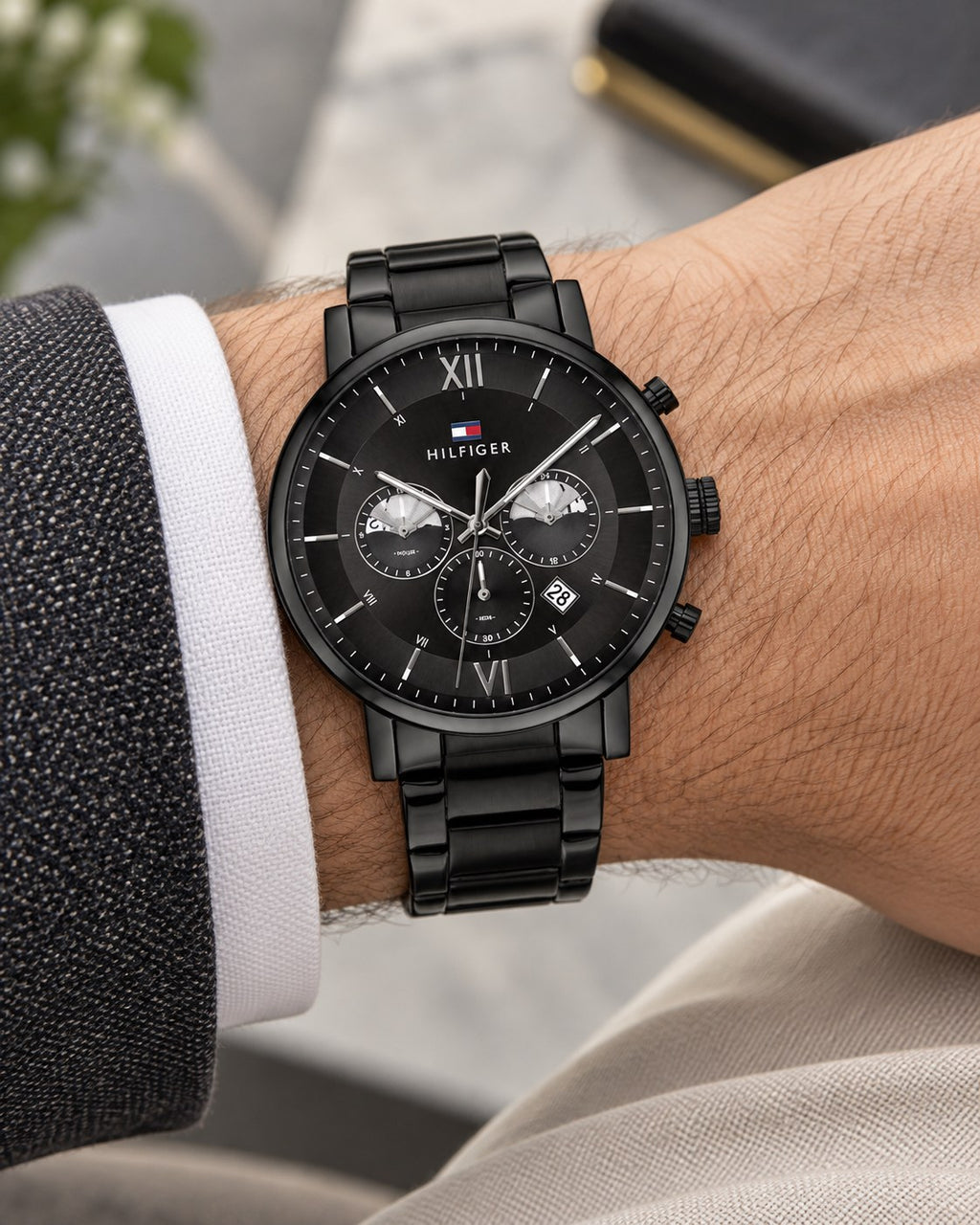 Tommy Hilfiger watch 1710410 worn on wrist