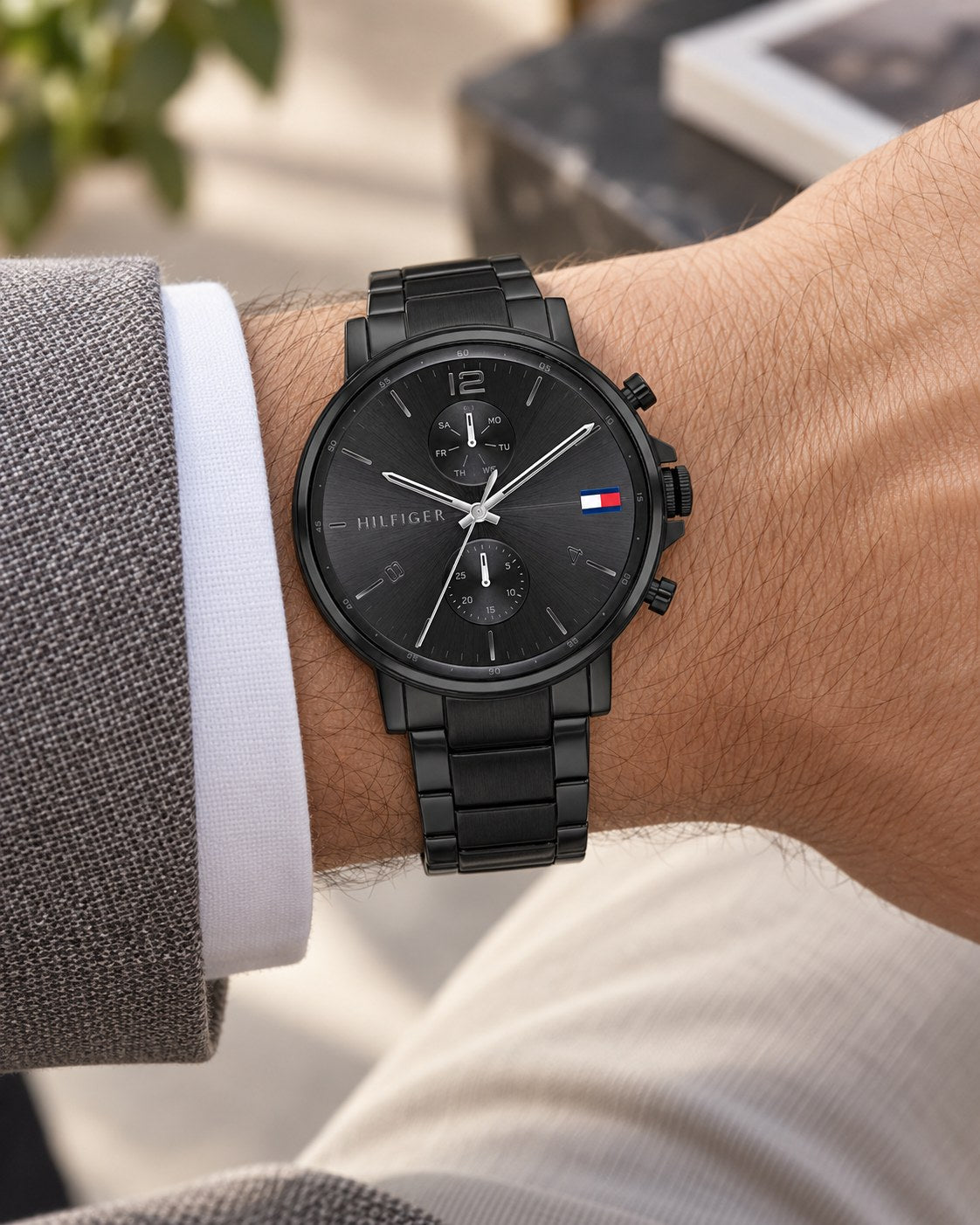 Tommy Hilfiger watch 1710414 worn on wrist