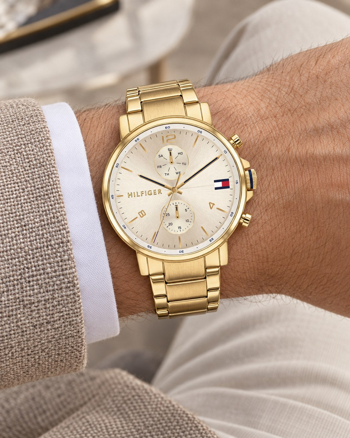 Tommy Hilfiger watch 1710415 worn on wrist