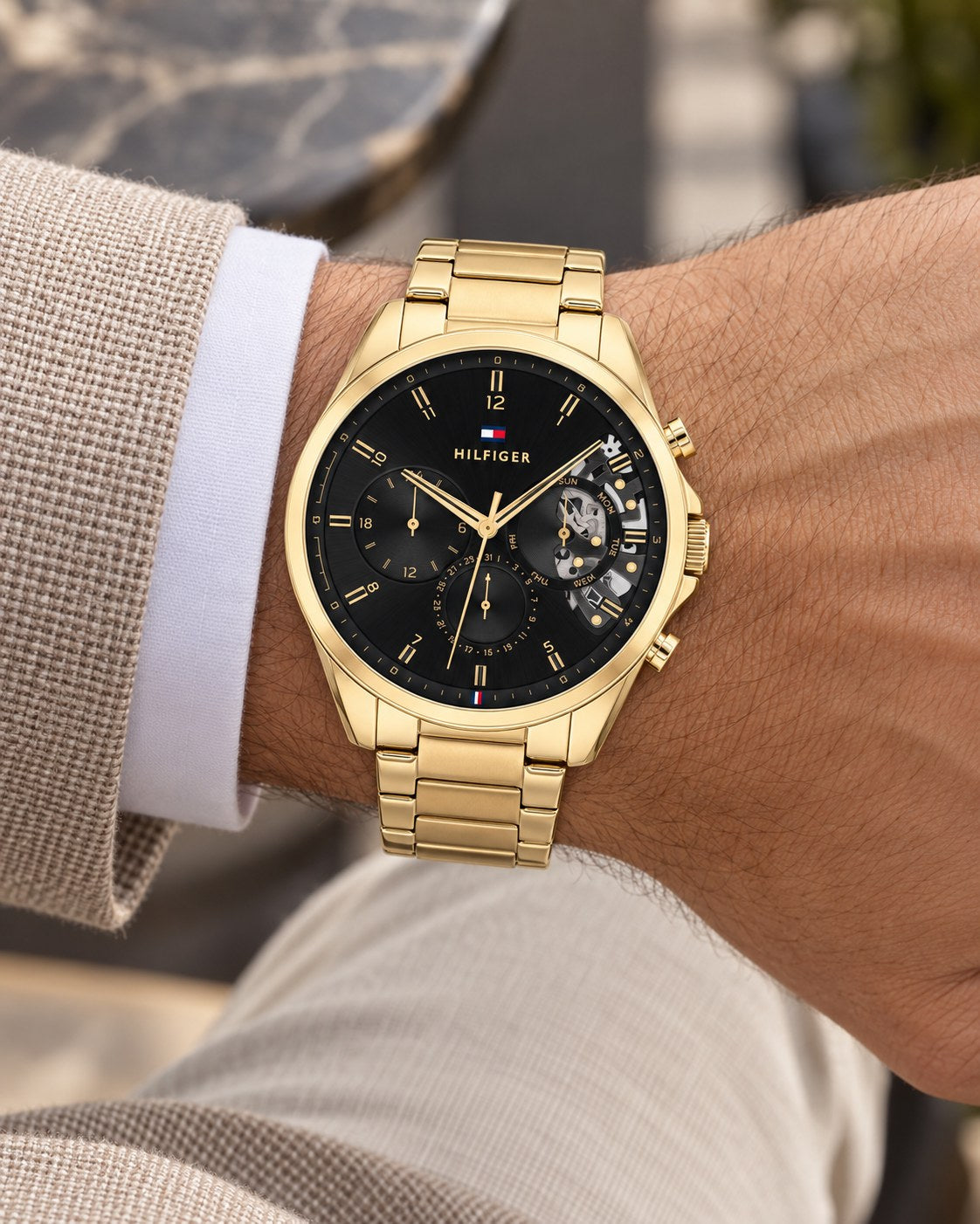 Tommy Hilfiger watch 1710447 worn on wrist