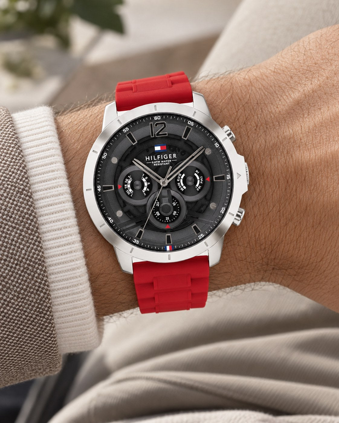 Tommy Hilfiger watch 1710490 worn on wrist