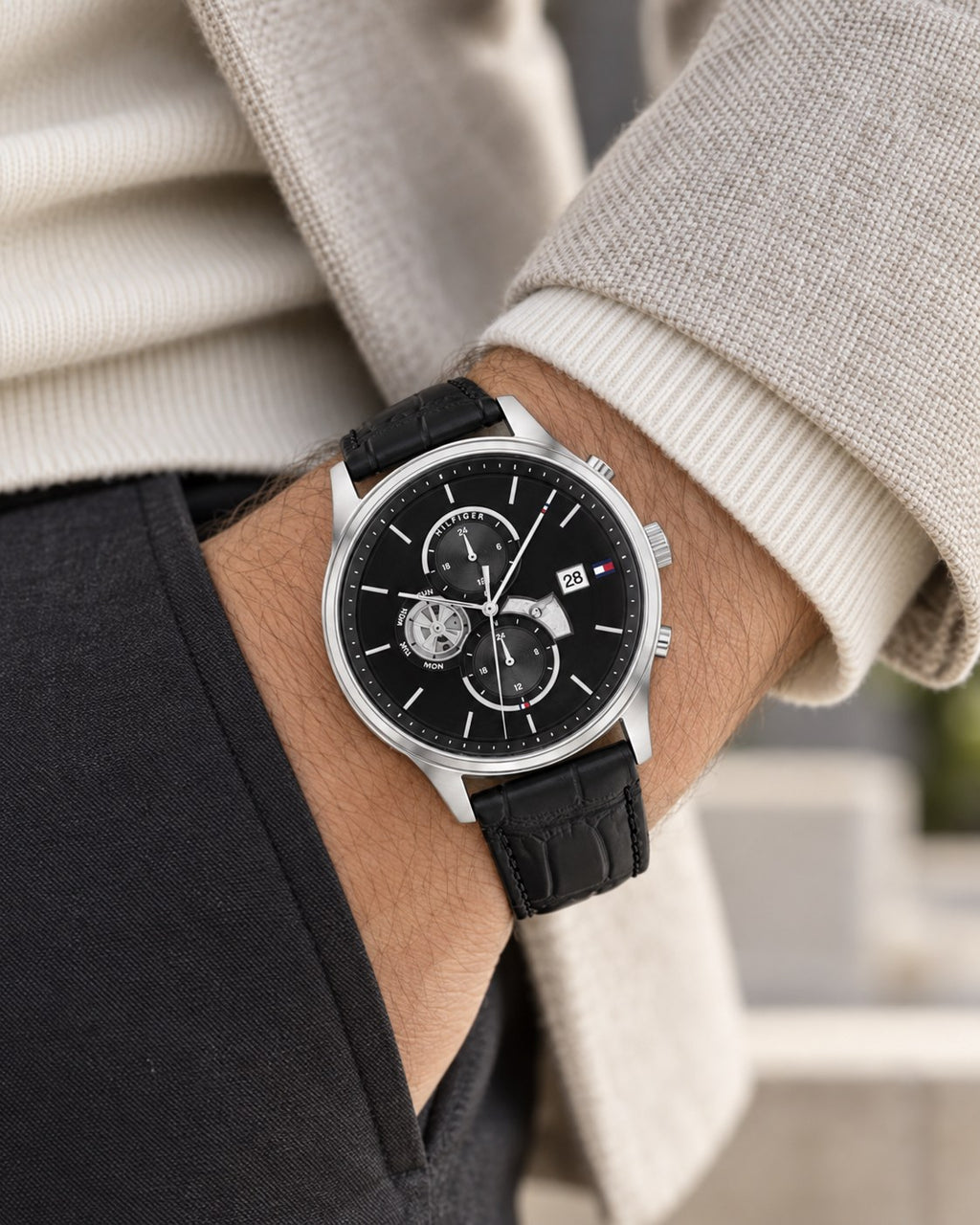Tommy Hilfiger watch 1710502 worn on wrist