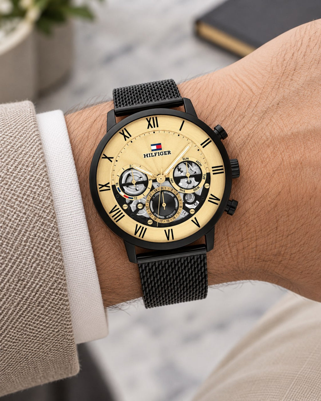Tommy Hilfiger watch 1710568 worn on wrist