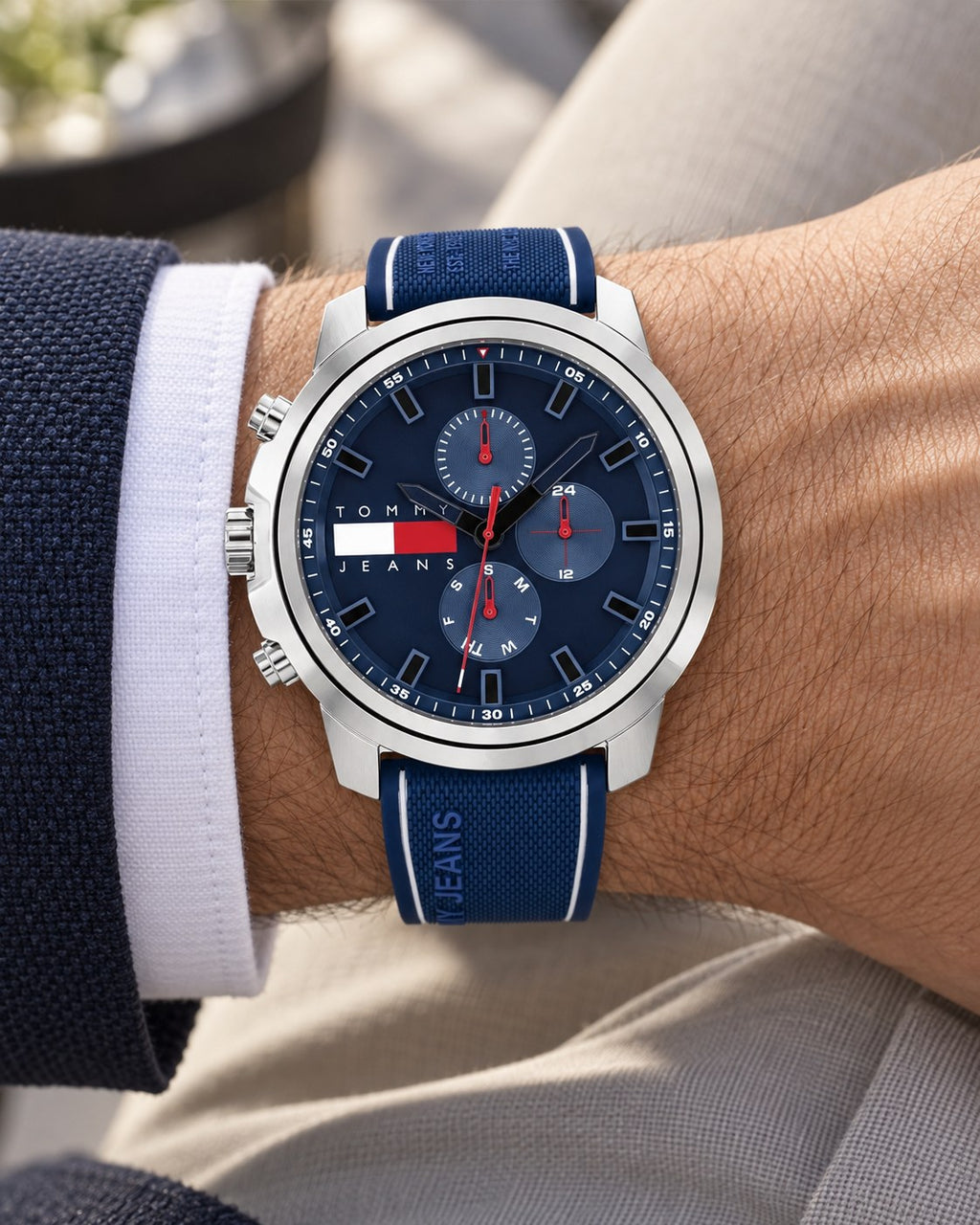 Tommy Hilfiger watch 1710582 worn on wrist