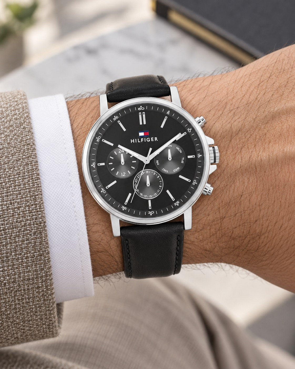 Tommy Hilfiger watch 1710586 worn on wrist