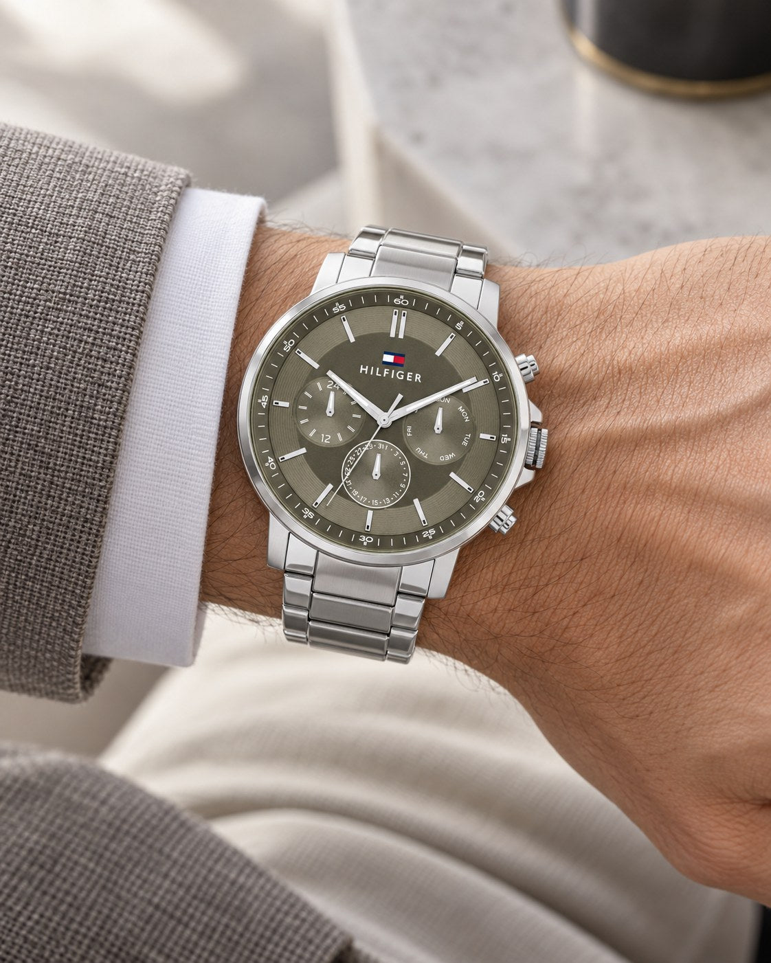 Tommy Hilfiger watch 1710587 worn on wrist