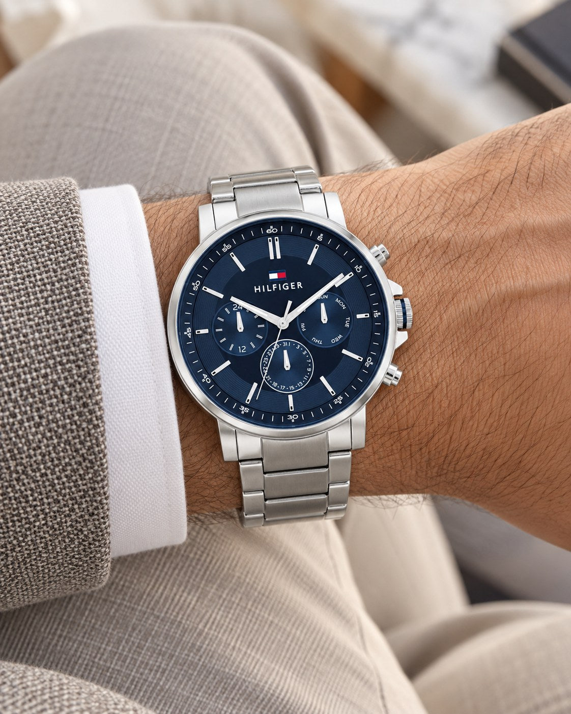 Tommy Hilfiger watch 1710588 worn on wrist