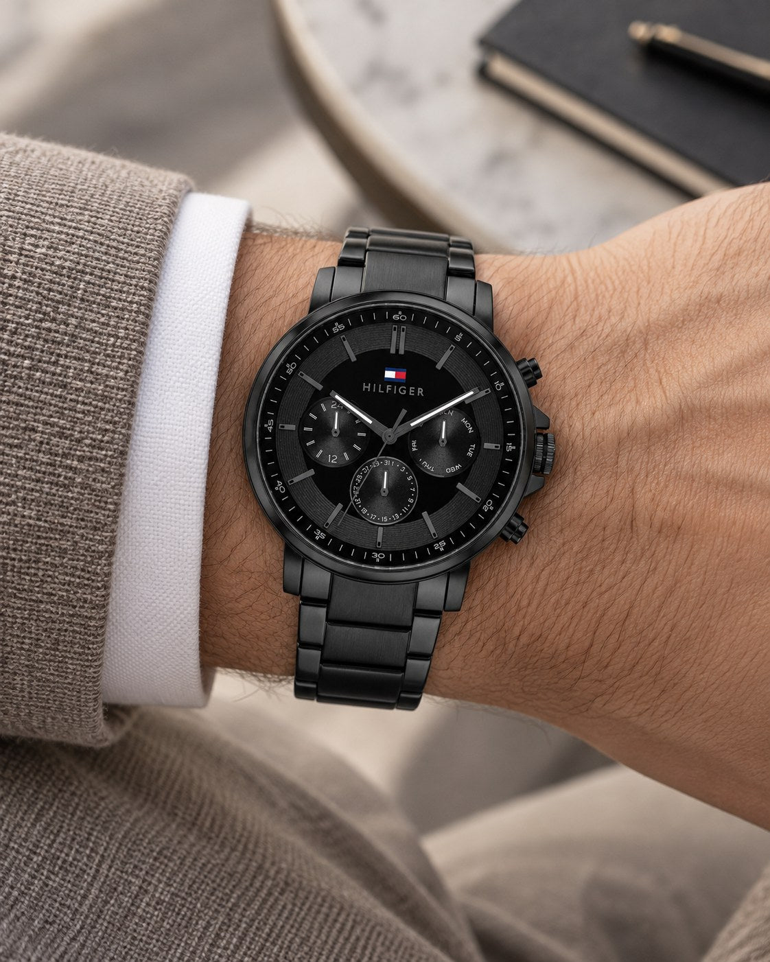 Tommy Hilfiger watch 1710590 worn on wrist