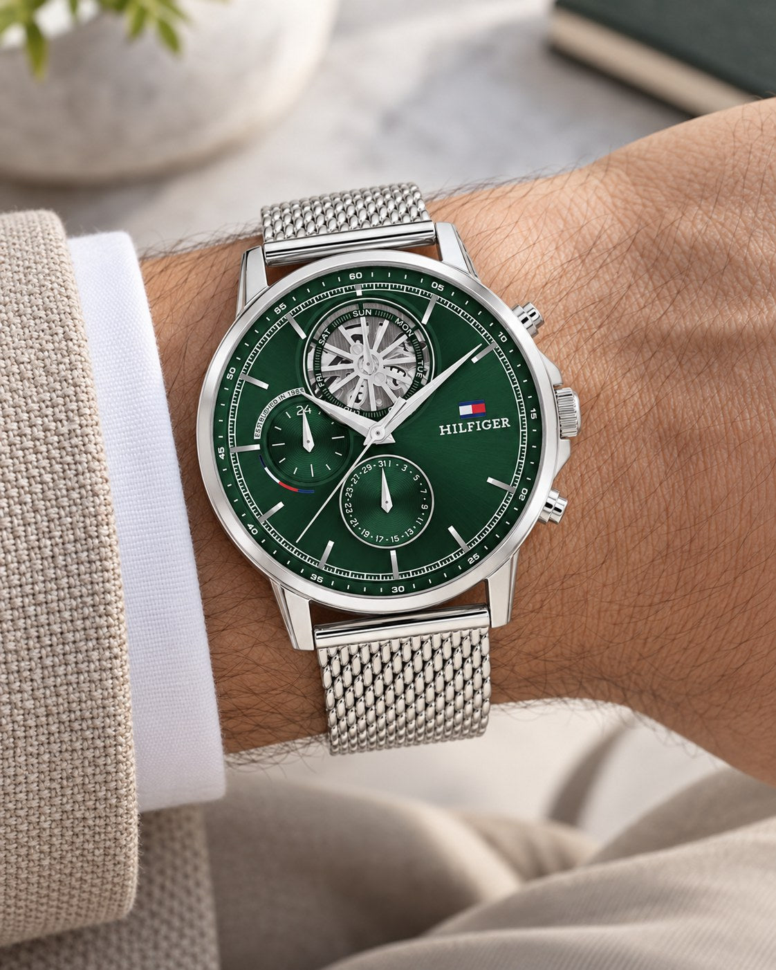 Tommy Hilfiger watch 1710608 worn on wrist