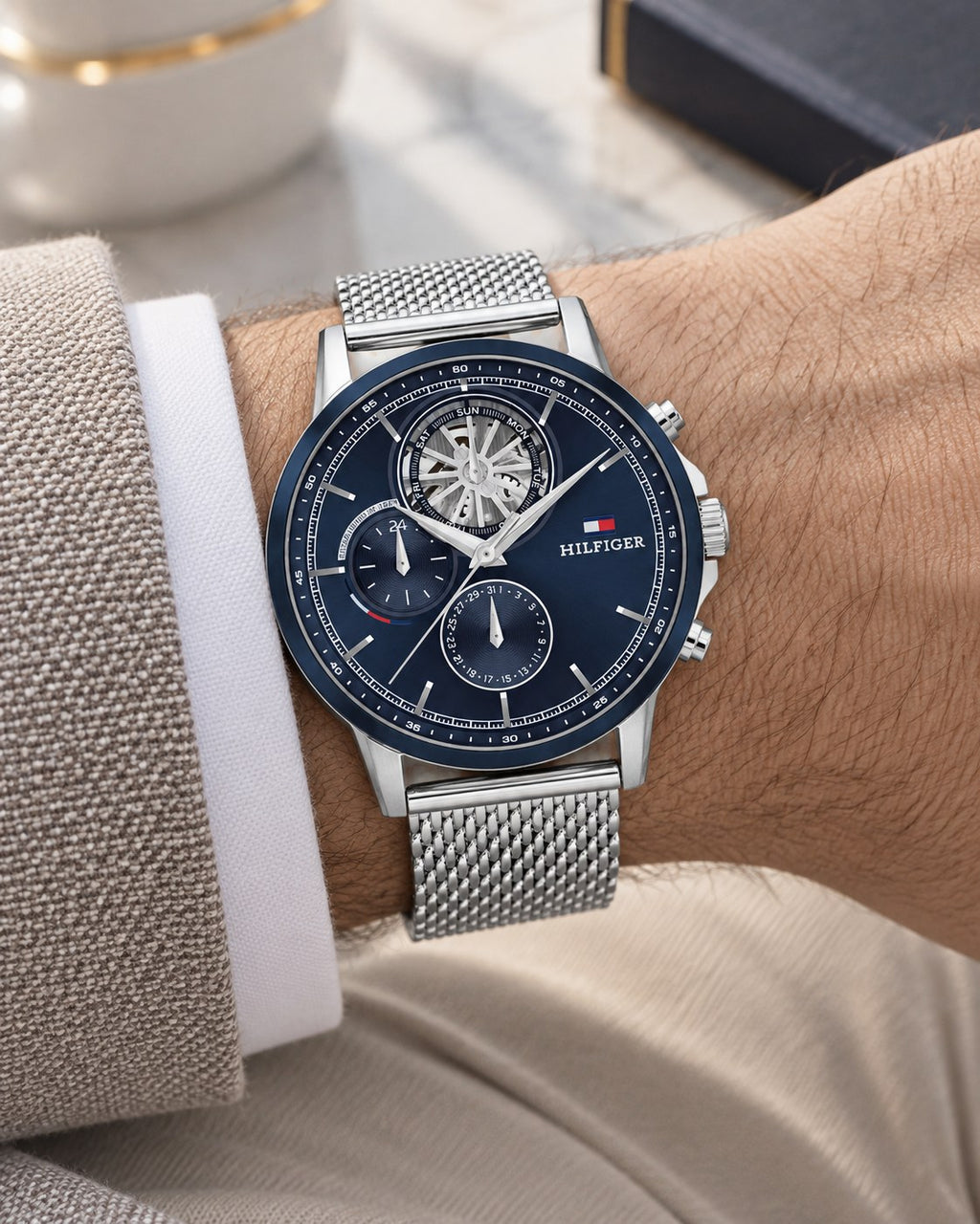 Tommy Hilfiger watch 1710609 worn on wrist