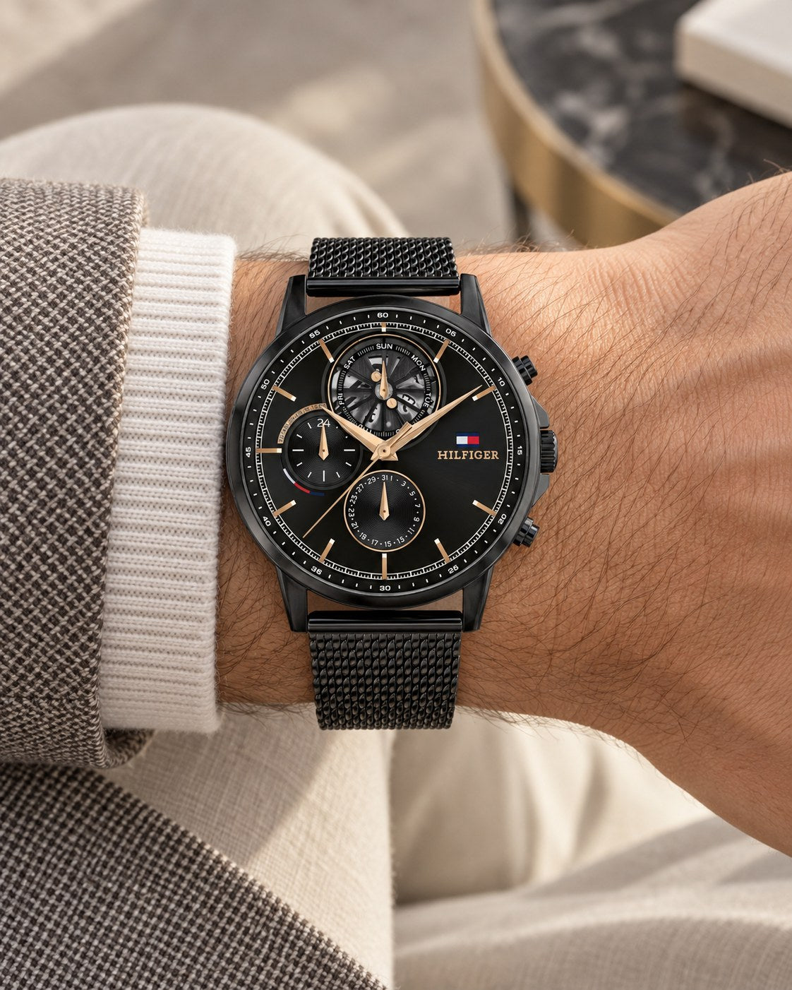 Tommy Hilfiger watch 1710610 worn on wrist