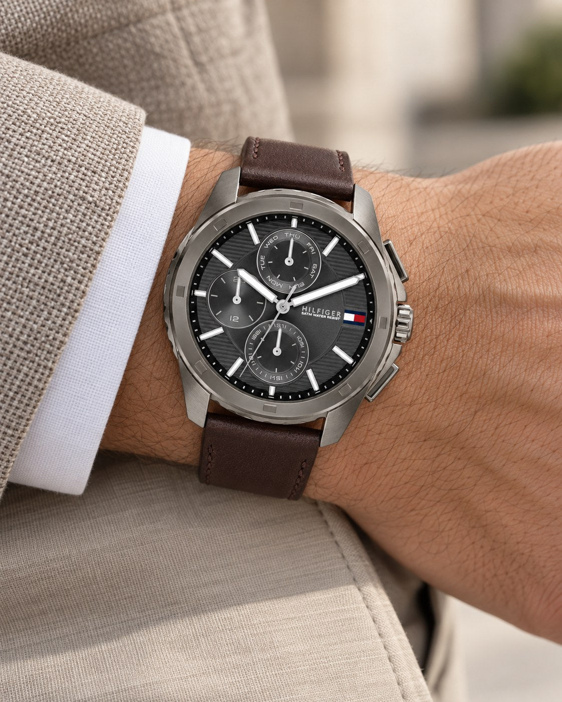 Tommy Hilfiger watch 1710623 worn on wrist
