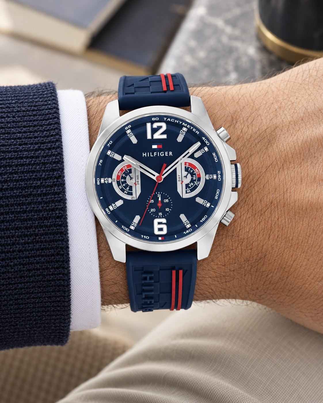 Tommy Hilfiger watch 1710635 worn on wrist