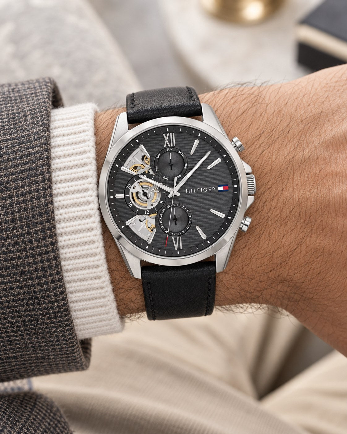 Tommy Hilfiger watch 1710644 worn on wrist