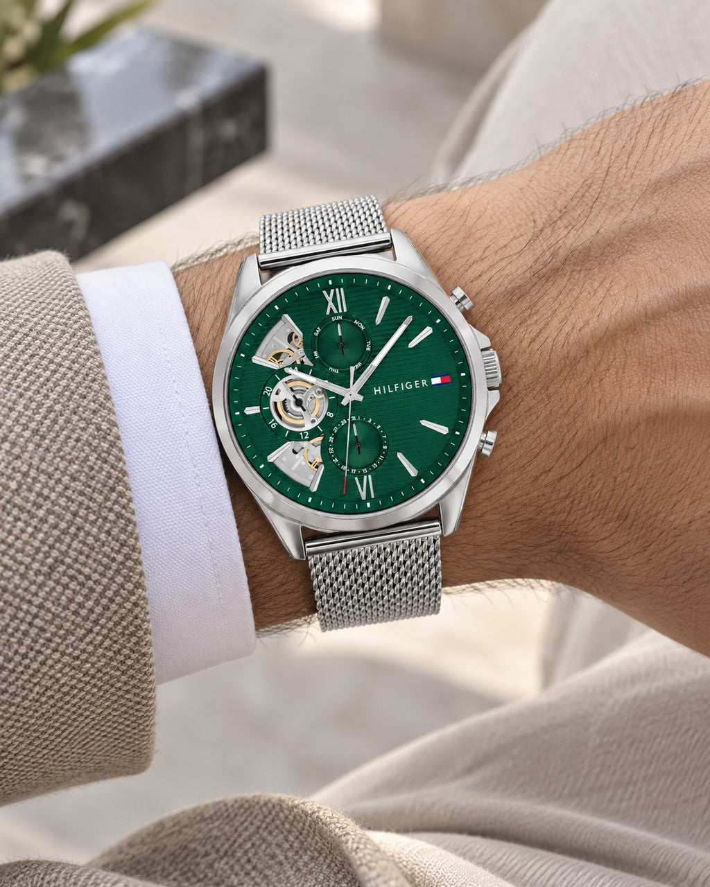 Tommy Hilfiger watch 1710647 worn on wrist