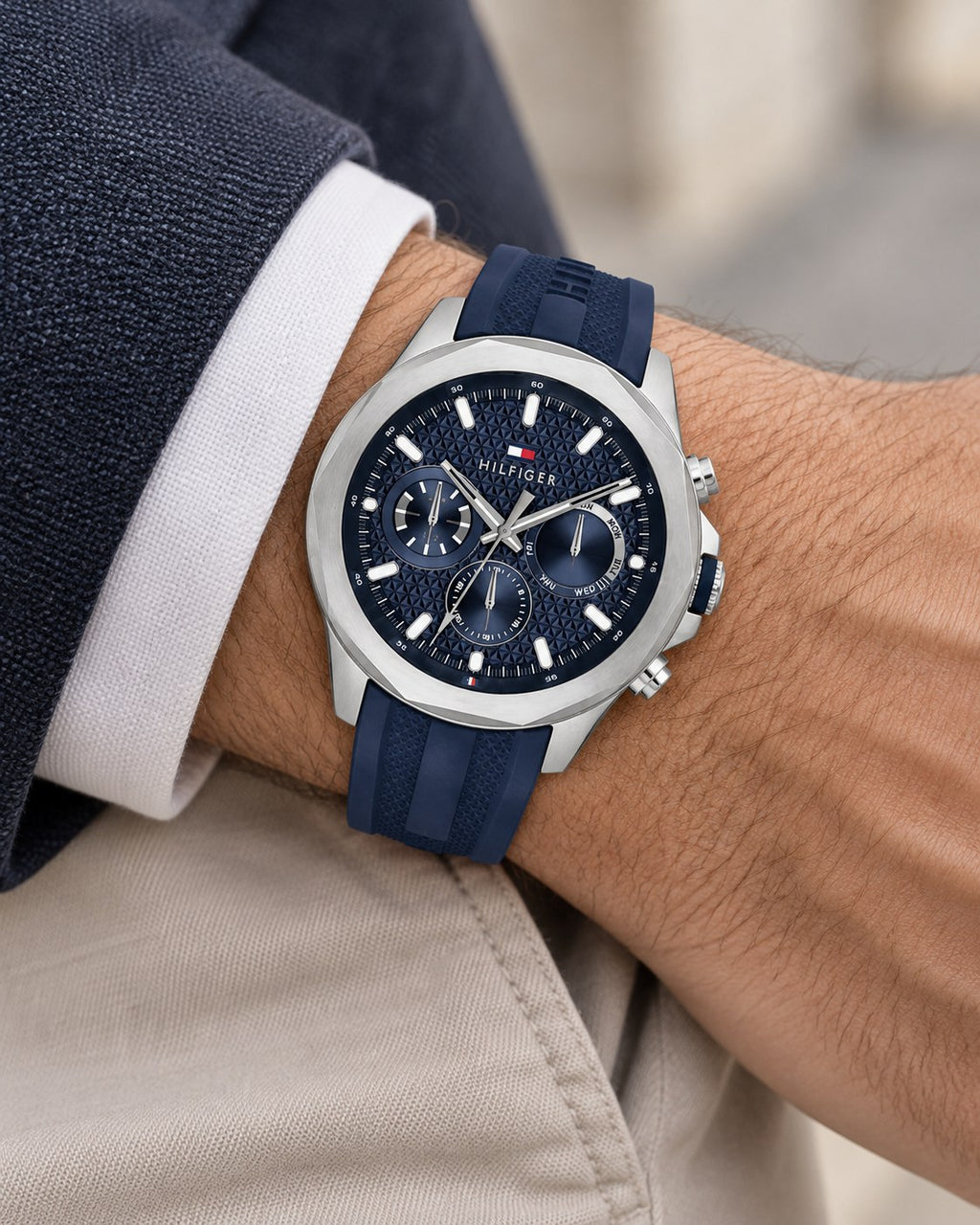 Tommy Hilfiger watch 1710649 worn on wrist
