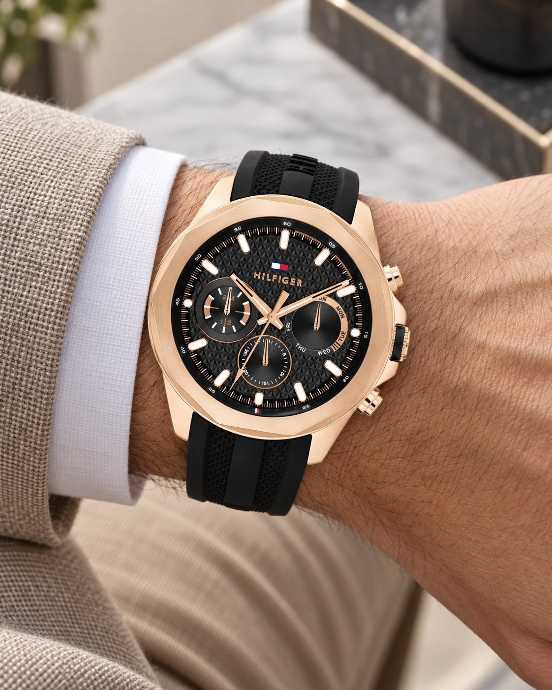 Tommy Hilfiger watch 1710650 worn on wrist