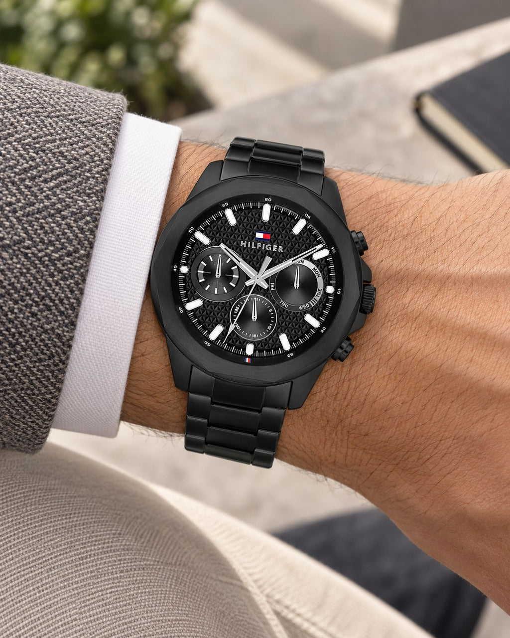 Tommy Hilfiger watch 1710653 worn on wrist