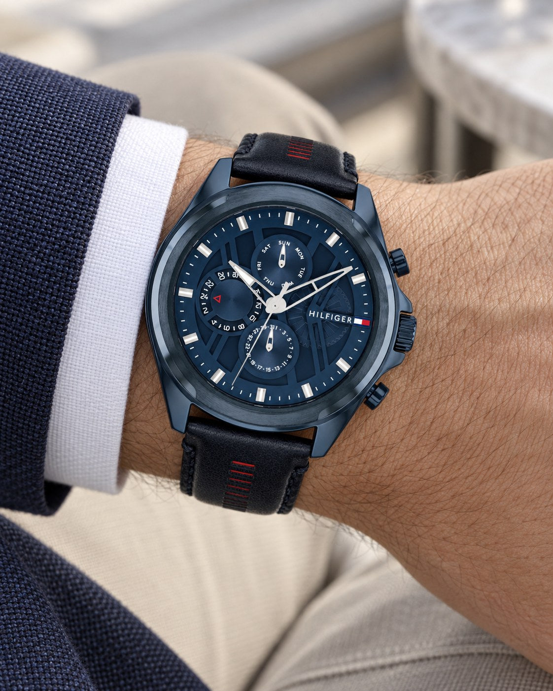 Tommy Hilfiger watch 1710655 worn on wrist