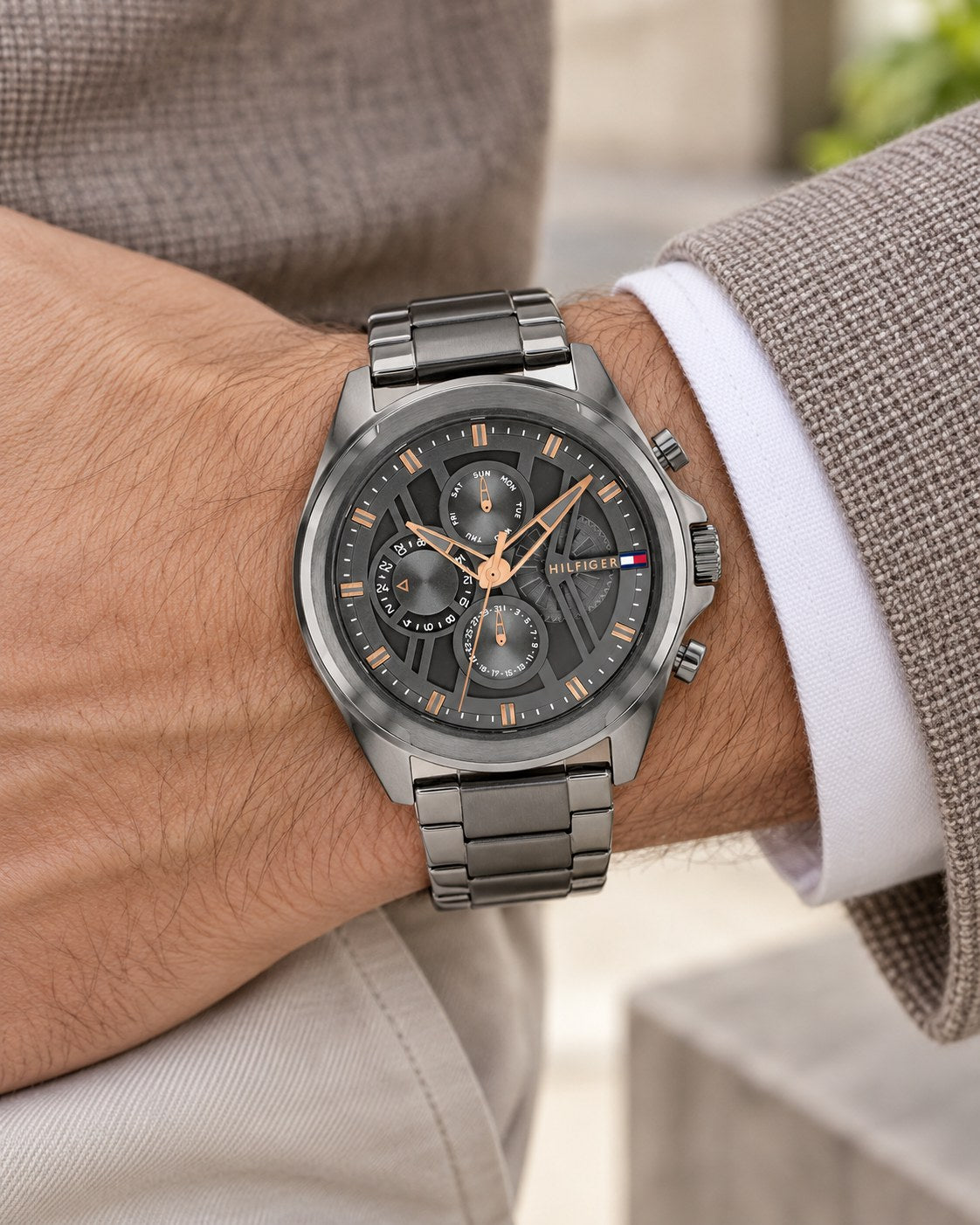 Tommy Hilfiger watch 1710657 worn on wrist