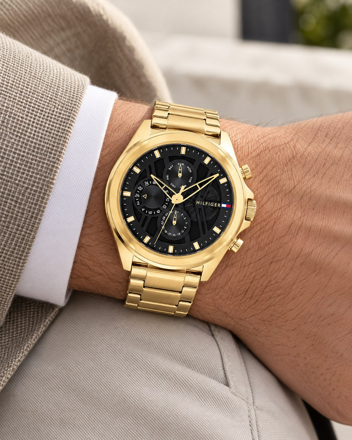 Tommy Hilfiger watch 1710658 worn on wrist