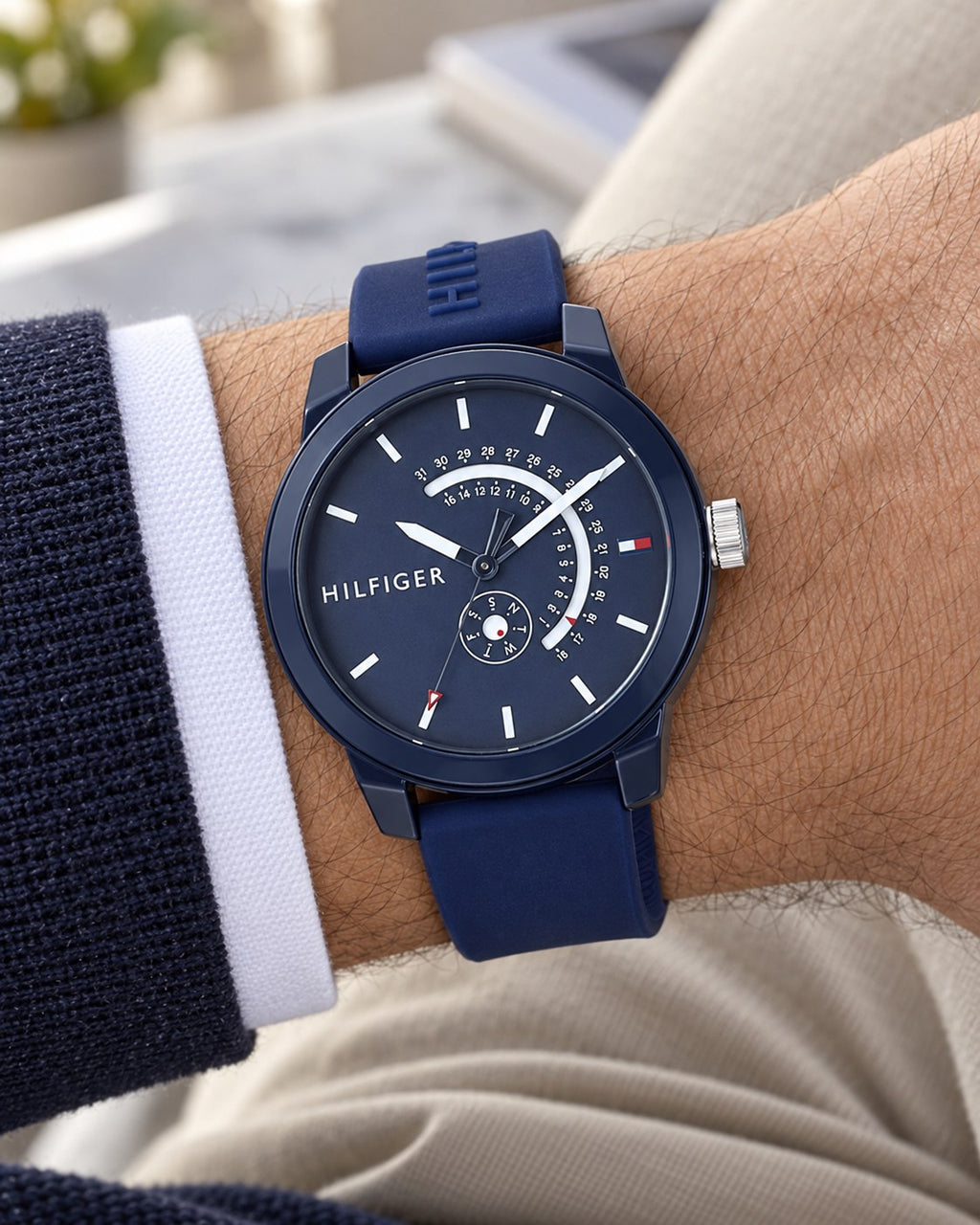 Tommy Hilfiger watch 1710676 worn on wrist