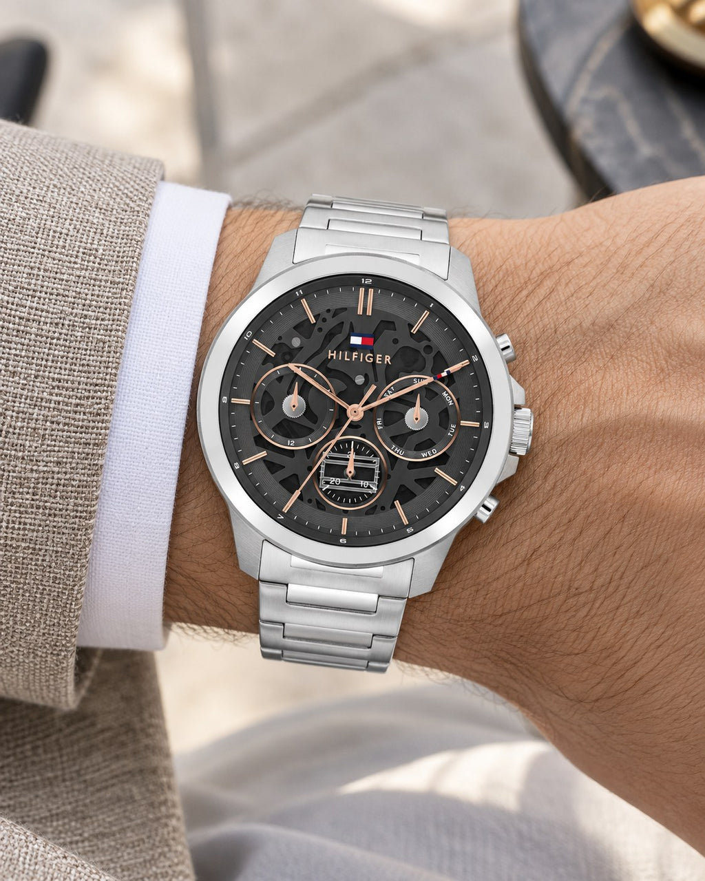 Tommy Hilfiger watch 1710683 worn on wrist