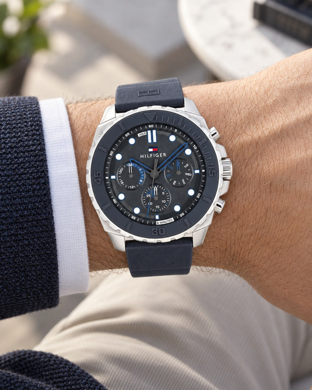 Tommy Hilfiger watch 1710687 worn on wrist