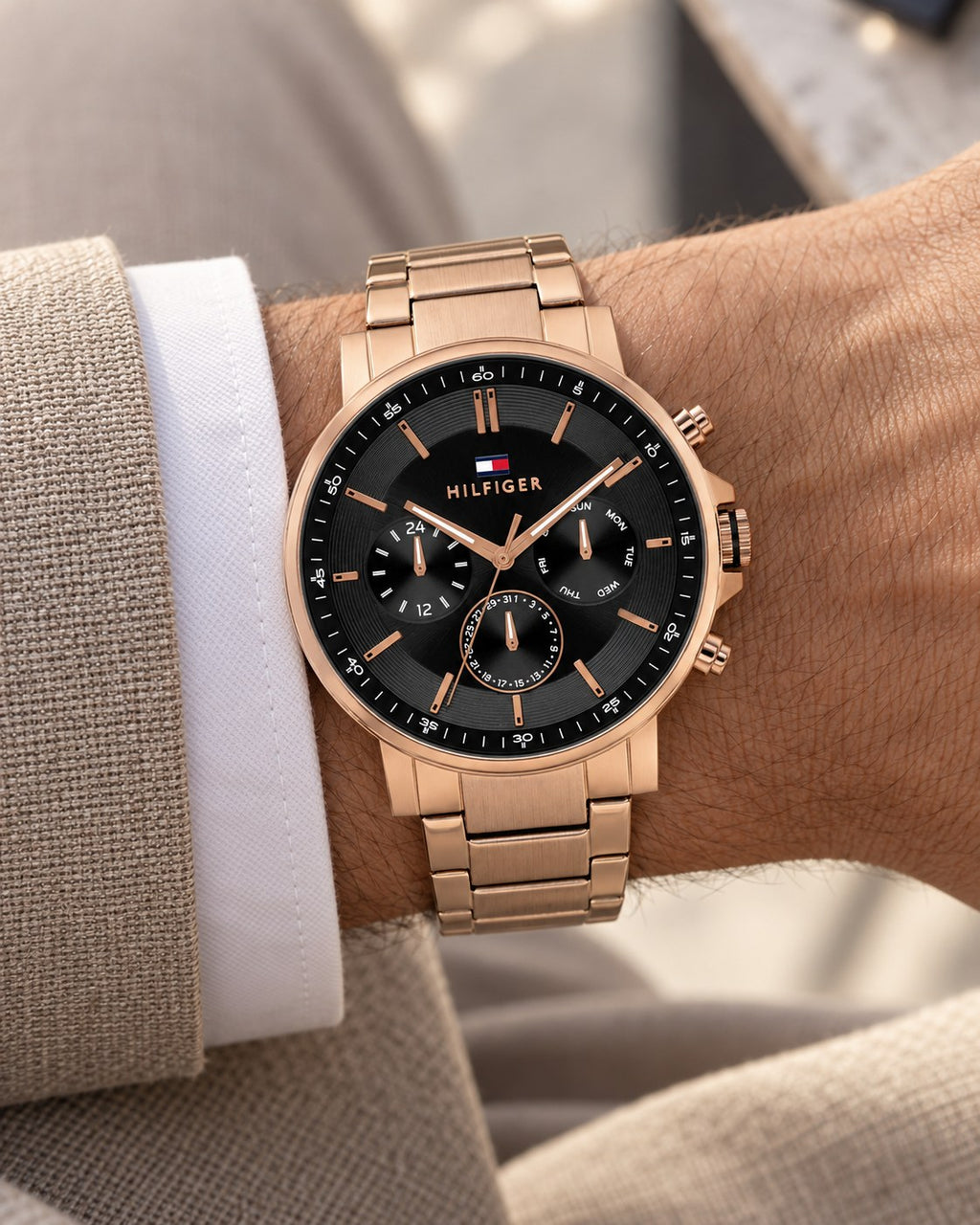 Tommy Hilfiger watch 1710712 worn on wrist