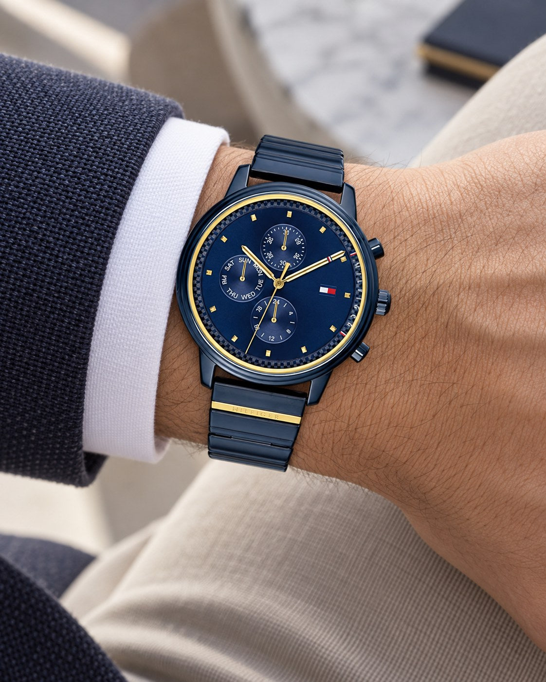 Tommy Hilfiger watch 1781893 worn on wrist