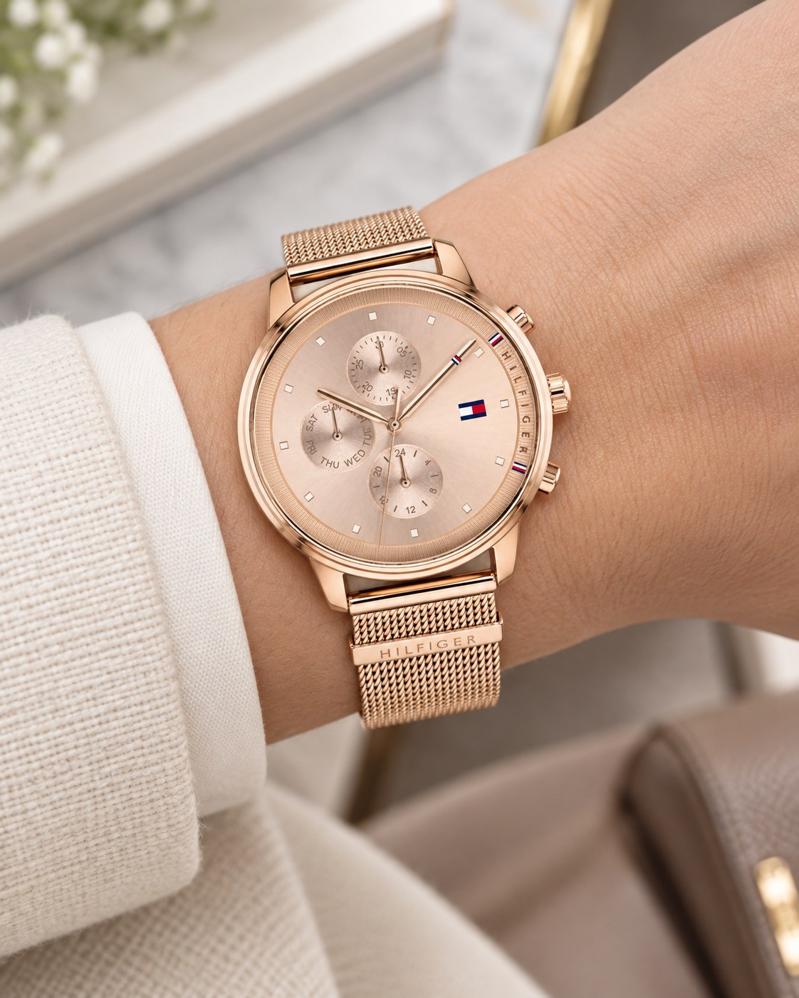 Tommy Hilfiger watch 1781907 worn on wrist