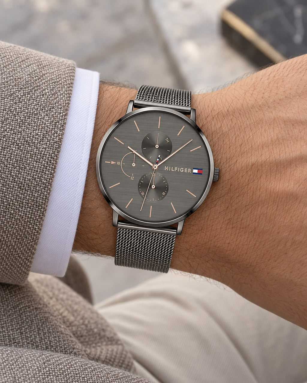 Tommy Hilfiger watch 1781945 worn on wrist