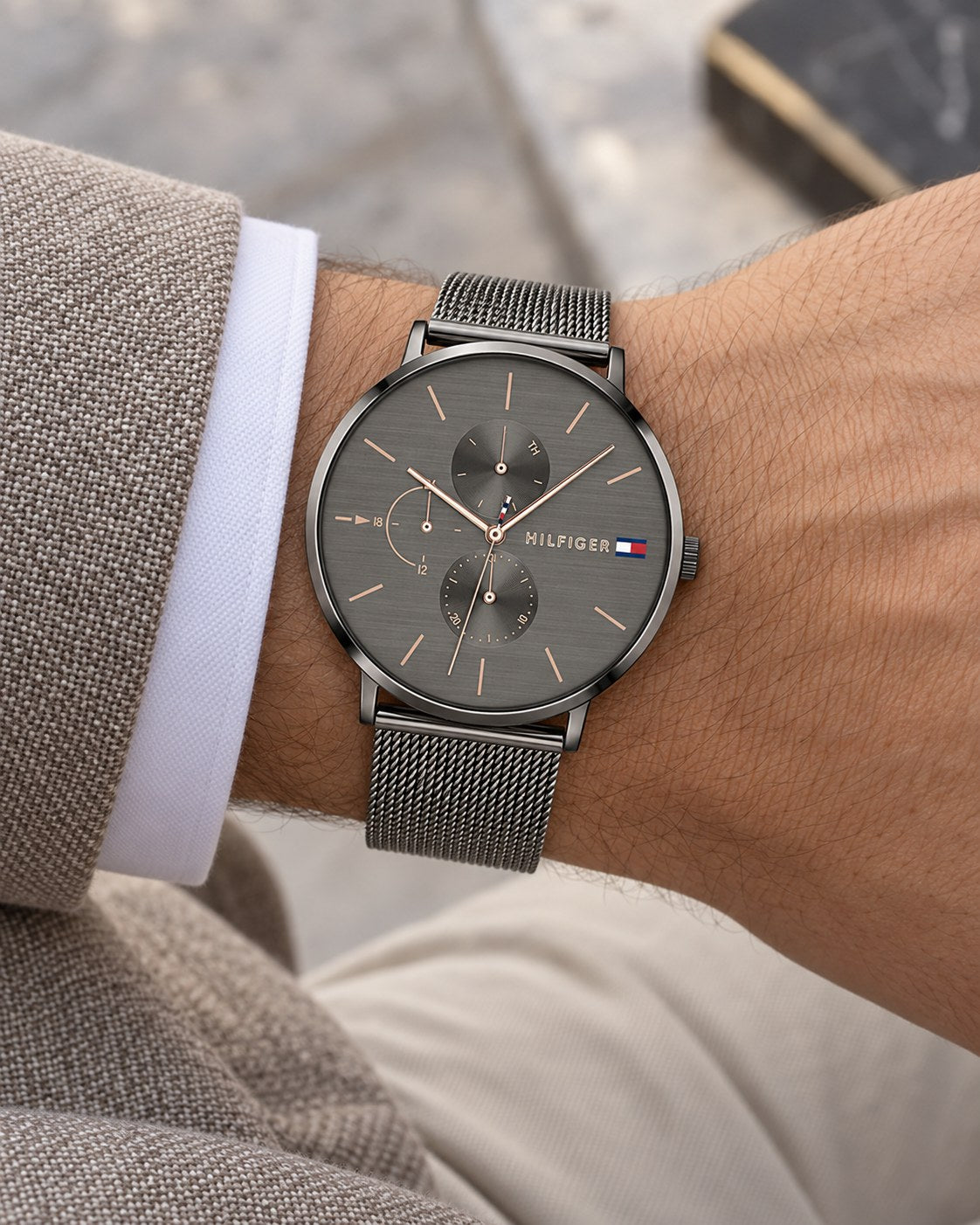 Tommy Hilfiger watch 1781945 worn on wrist