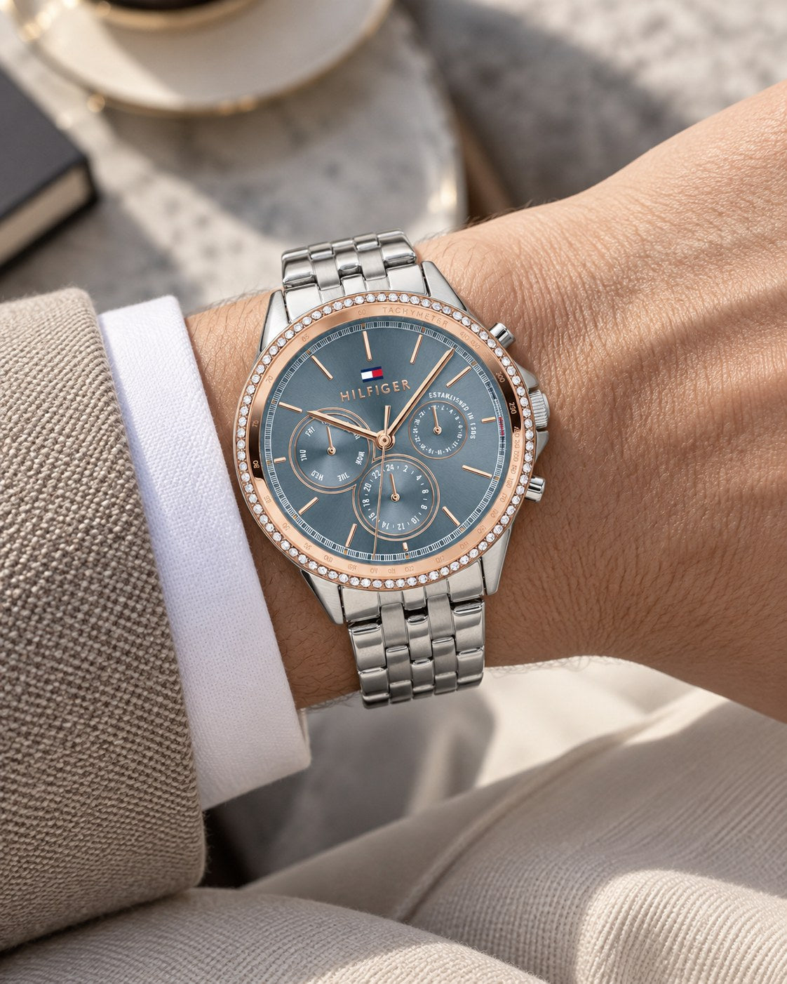 Tommy Hilfiger watch 1781976 worn on wrist