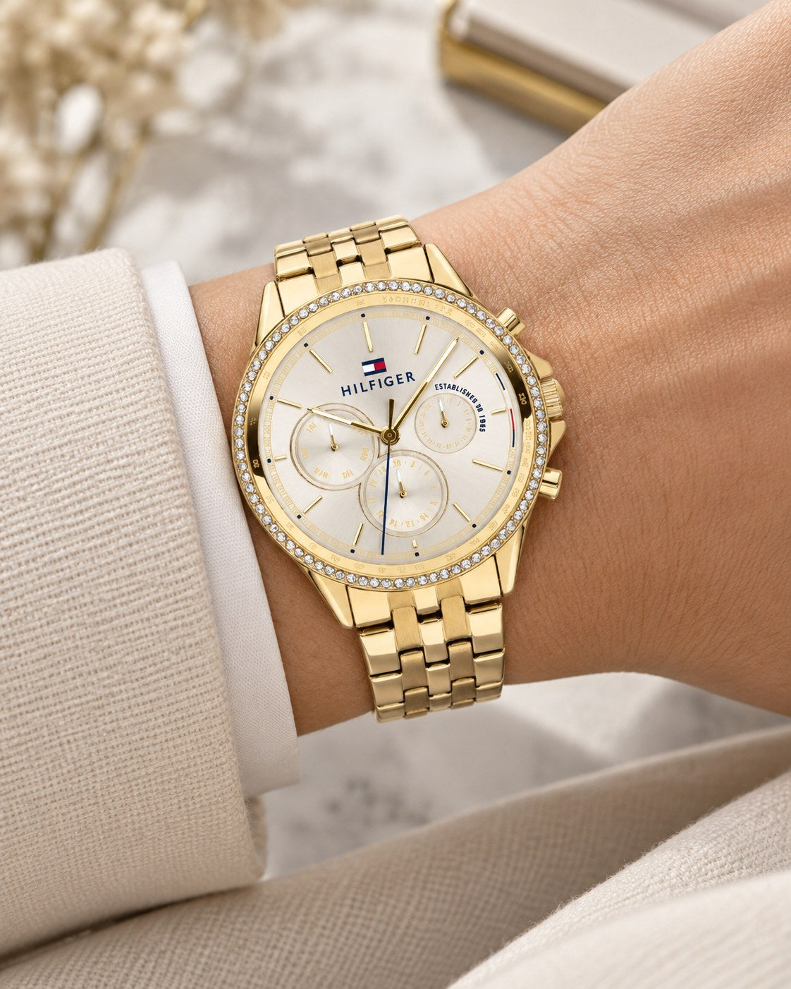 Tommy Hilfiger watch 1781977 worn on wrist