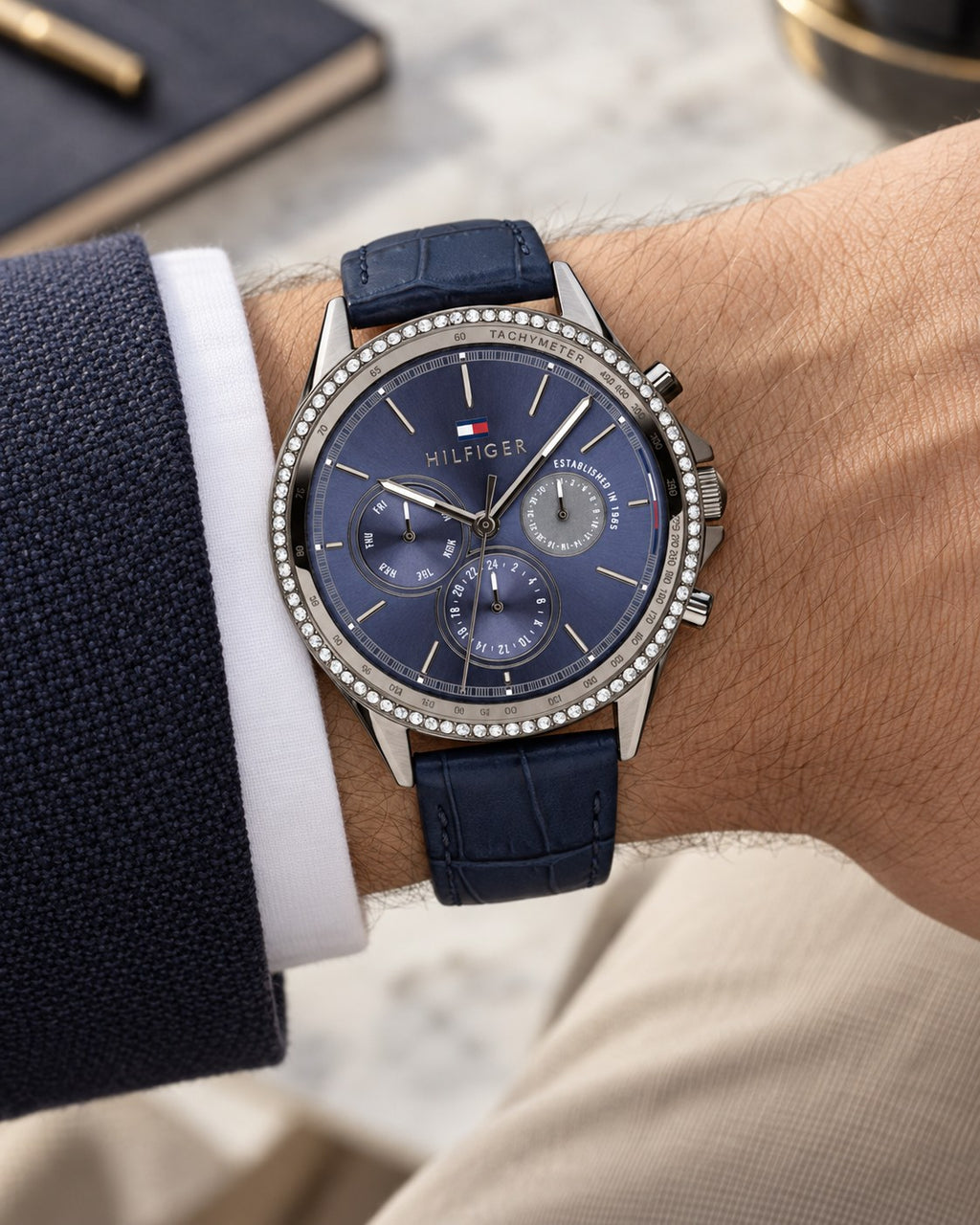 Tommy Hilfiger watch 1781979 worn on wrist