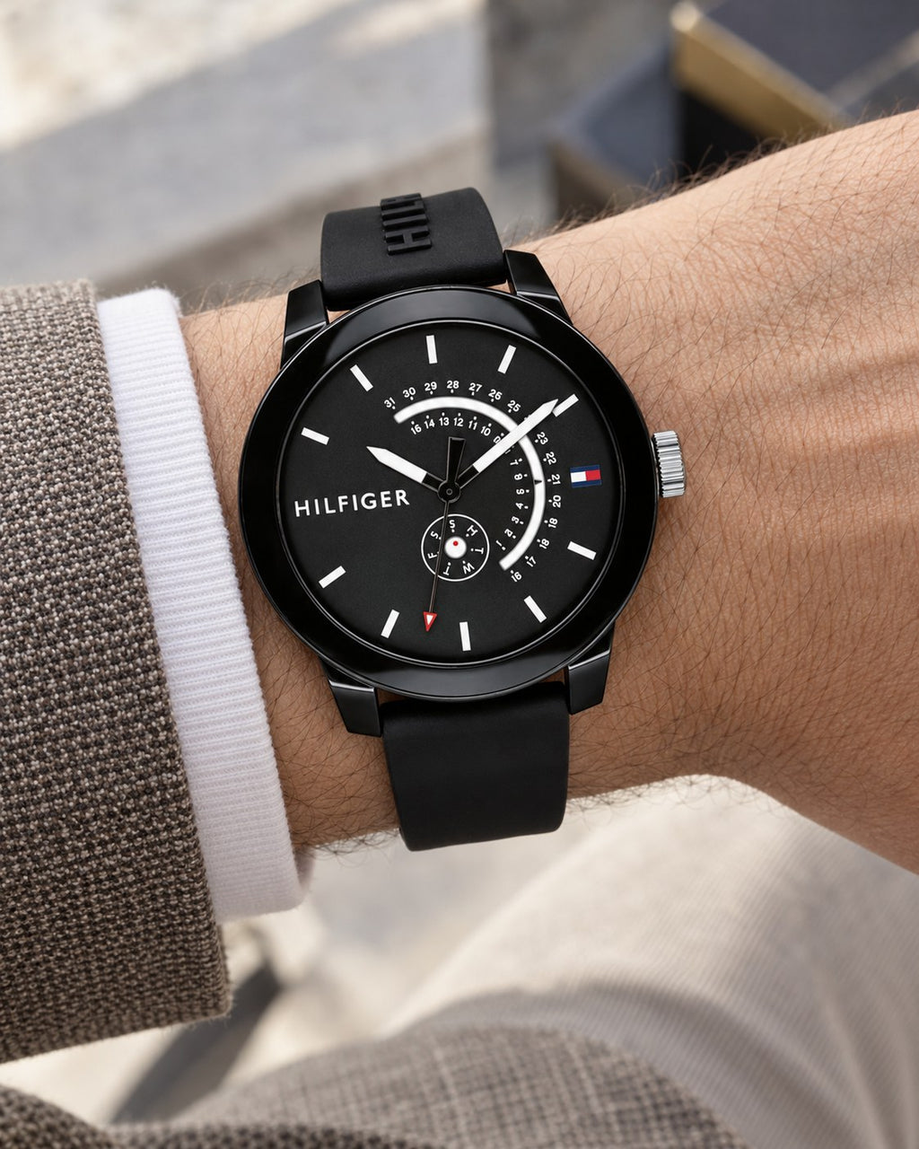 Tommy Hilfiger watch 1781981 worn on wrist