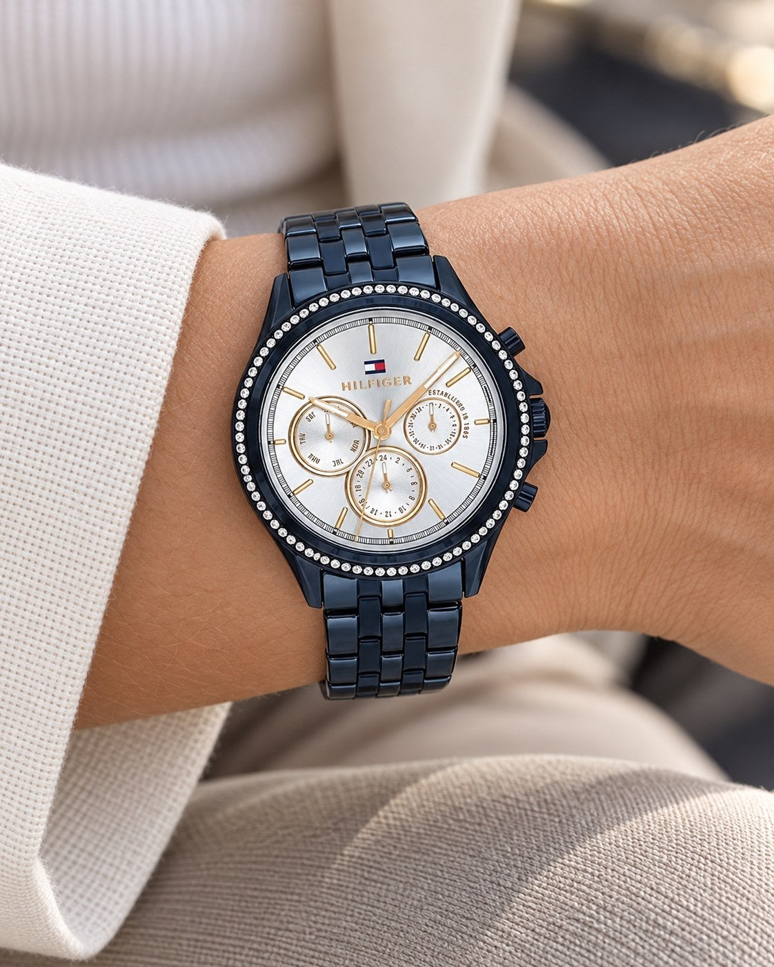 Tommy Hilfiger watch 1782003 worn on wrist