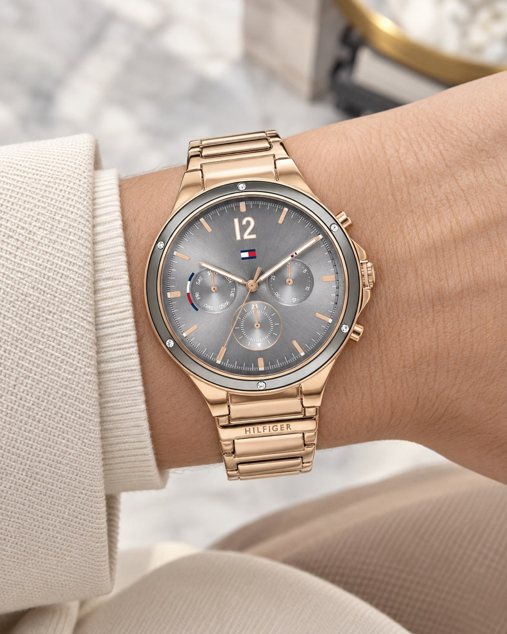 Tommy Hilfiger watch 1782277 worn on wrist