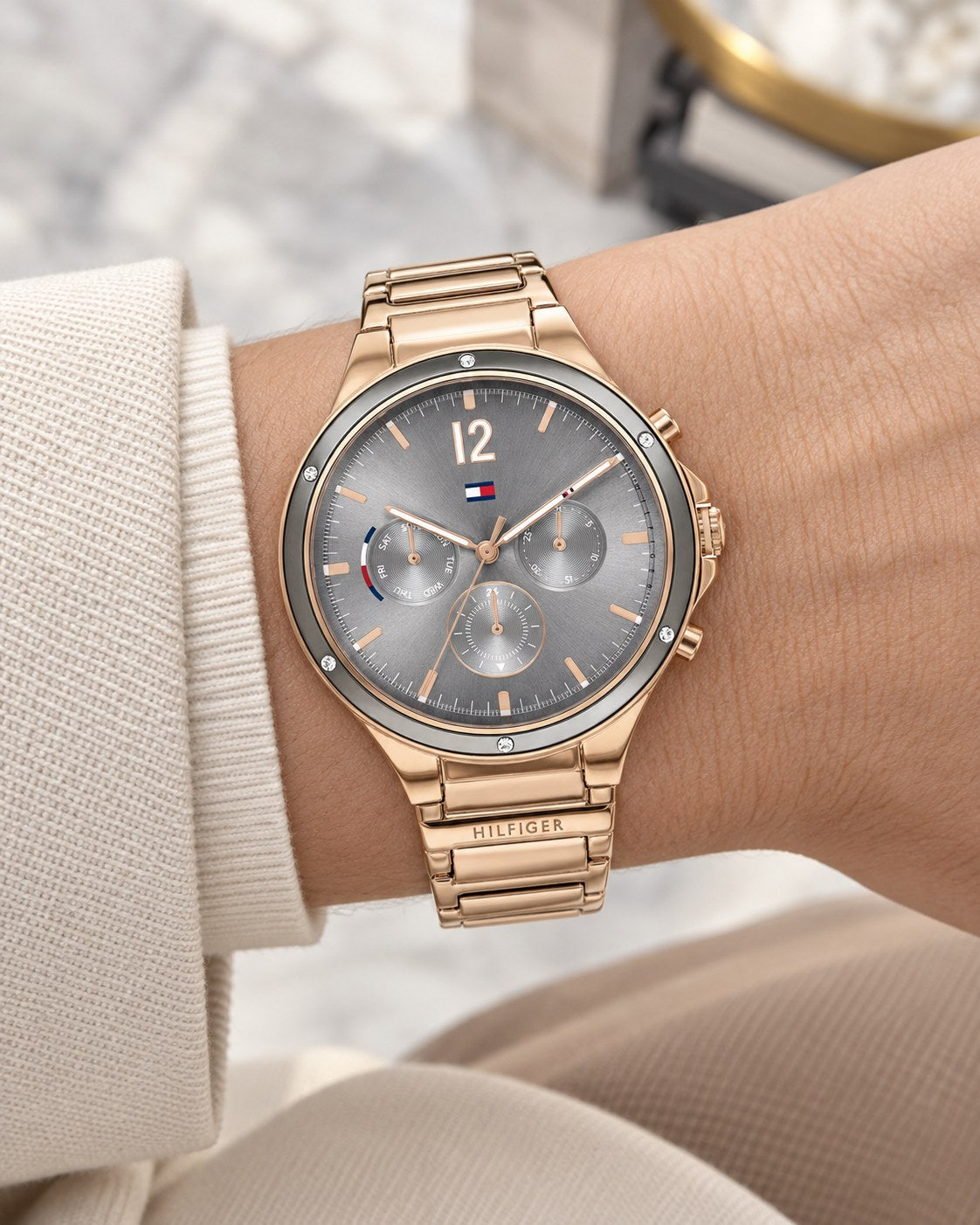 Tommy Hilfiger watch 1782277 worn on wrist