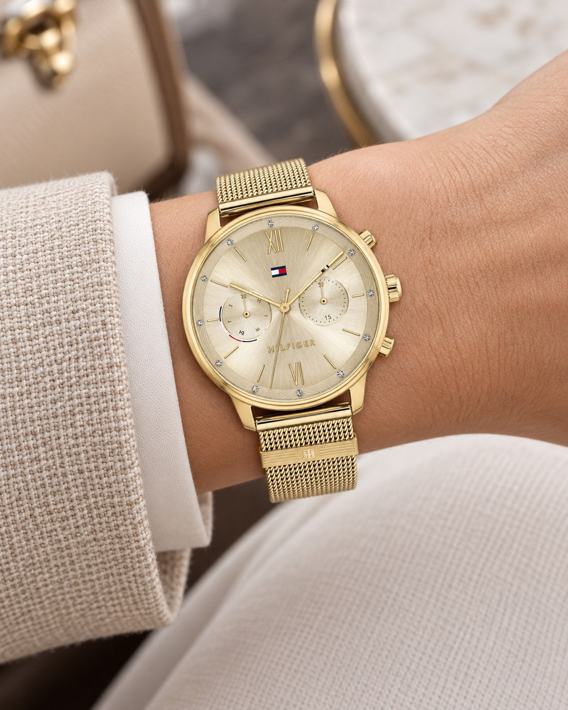 Tommy Hilfiger watch 1782302 worn on wrist