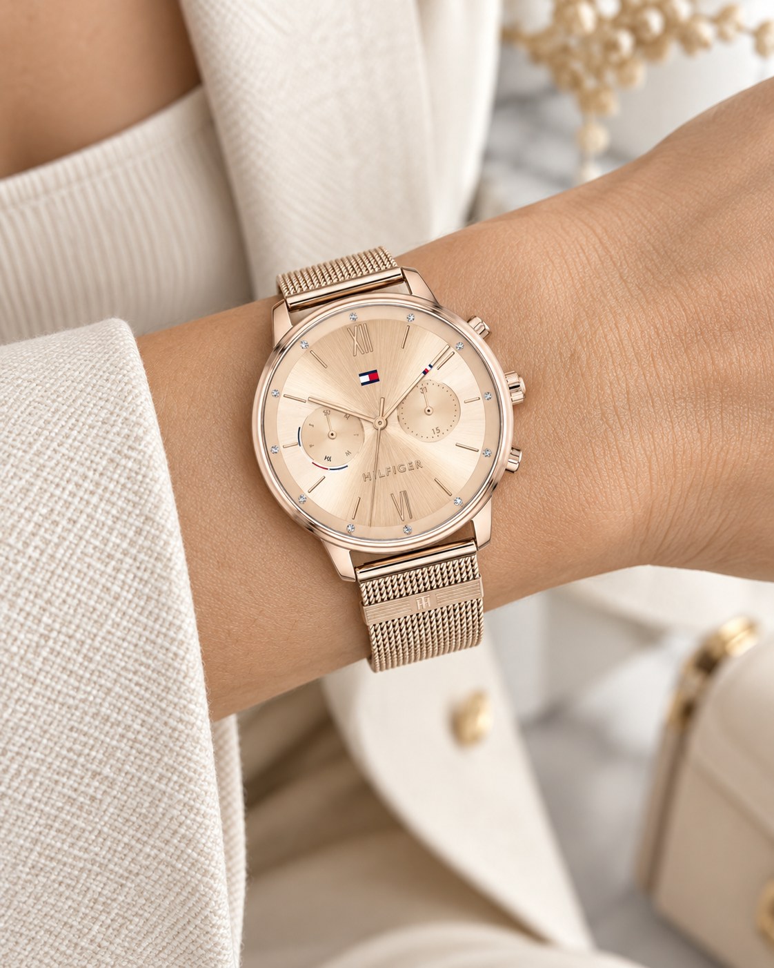 Tommy Hilfiger watch 1782303 worn on wrist