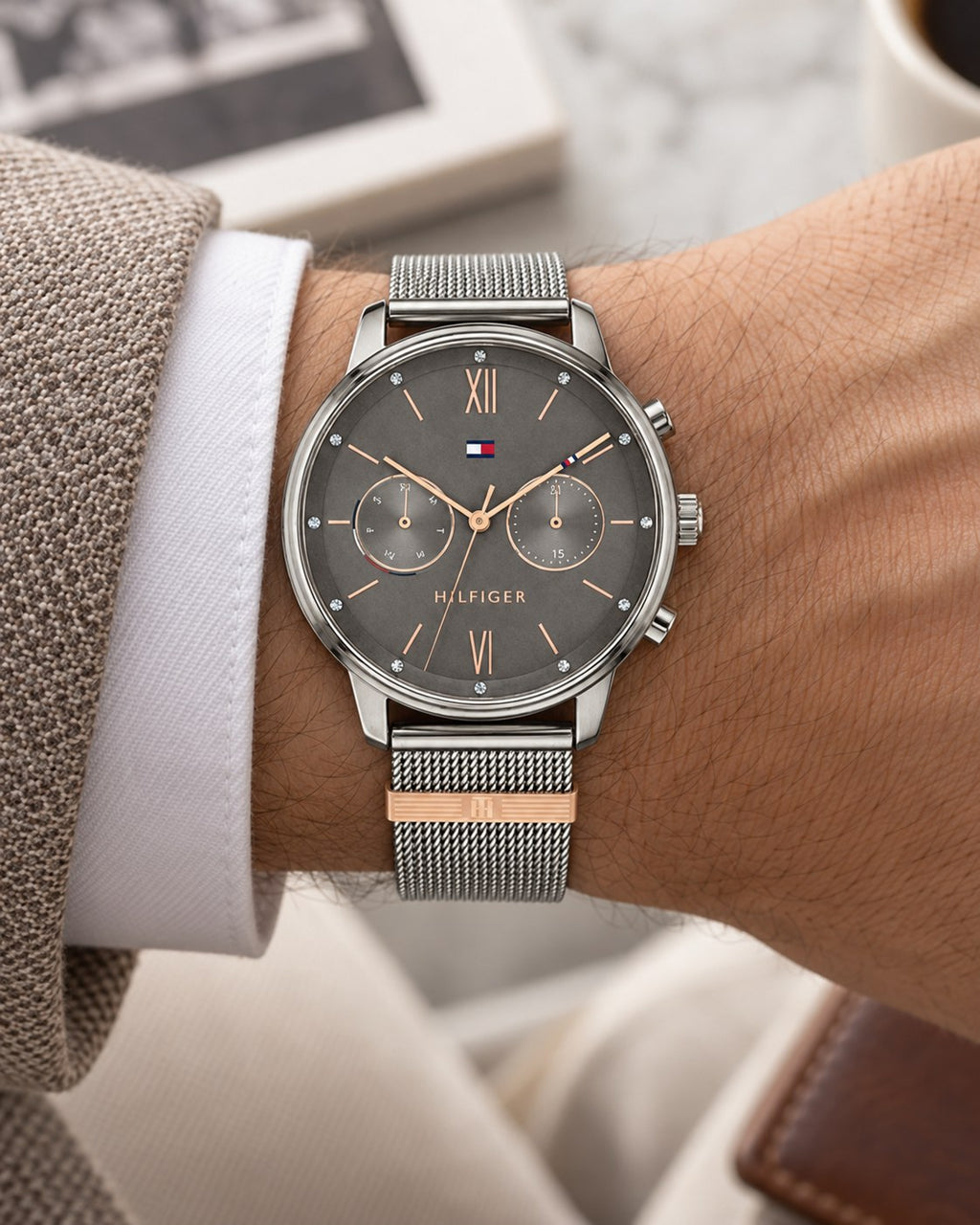 Tommy Hilfiger watch 1782304 worn on wrist